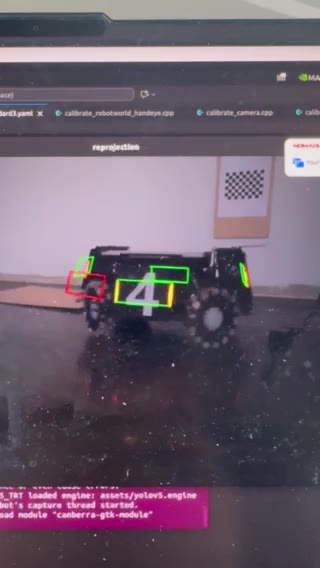 Auto-aim detecting armor plates on a robot